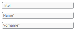 Screenshot eines Formulars mit der Titeldarstellung \ Screenshot eines Formulars mit der Titeldarstellung \